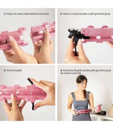 Набор хула-хуп HHW01, розовый, с утяжелителем HMS + пояс для поддержки талии BR163, красный