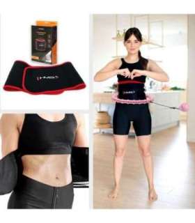 Hula hoop komplekt HHW02, heleroosa koos raskusega (HMS) + taljetugi BR163, punane