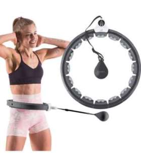 Hula-hoopi komplekt HHW06, must, koos gravitatsioonipalliga ja HMS-loenduriga + BR163 vöötugi, punane