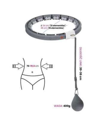 Набор Hula Hoop HHW06, чёрный, с гравитационным мячом и счётчиком HMS + поясная поддержка BR163, красная