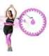 Набор Hula Hoop HHW12, фиолетовый с утяжелителем (HMS) + поддержка талии BR163, чёрная, плюс размер