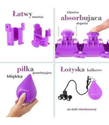 Набор Hula Hoop HHW12, фиолетовый с утяжелителем (HMS) + поддержка талии BR163, чёрная, плюс размер