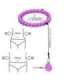 Набор Hula Hoop HHW12, фиолетовый с утяжелителем (HMS) + поддержка талии BR163, чёрная, плюс размер