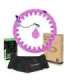Набор Hula Hoop HHW12, фиолетовый с утяжелителем (HMS) + поддержка талии BR163, чёрная, плюс размер