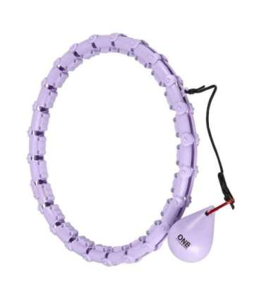 Набор хула-хуп OHA02, фиолетовый, с утяжелителем One Fitness и поясной поддержкой BR160