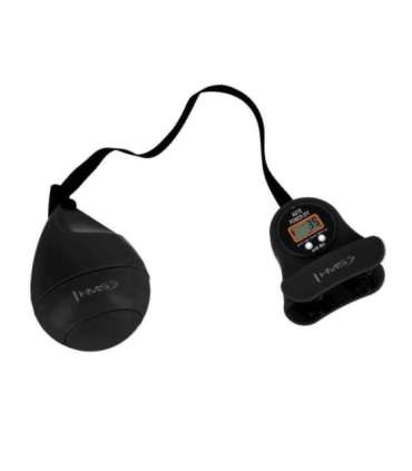 SET HULA HOOP HHM13 BLACK/GOLD WITH WEIGHT AND COUNTER HMS + WAIST SUPPORT BR163 BLACK ONE SIZE