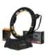 SET HULA HOOP HHM13 BLACK/GOLD WITH WEIGHT AND COUNTER HMS + WAIST SUPPORT BR163 BLACK ONE SIZE