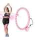 Комплект хула-хуп HHW11, светло-розовый с утяжелителем (HMS) + поддержка талии BR163 черная, большого размера