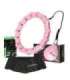Комплект хула-хуп HHW11, светло-розовый с утяжелителем (HMS) + поддержка талии BR163 черная, большого размера
