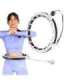 SET HULA HOOP MAGNETIC WHITE HHM16 WITH WEIGHT + COUNTER HMS + WAIST SUPPORT BR163 BLACK PLUZ SIZE