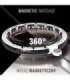 SET HULA HOOP MAGNETIC WHITE HHM16 WITH WEIGHT + COUNTER HMS + WAIST SUPPORT BR163 BLACK PLUZ SIZE