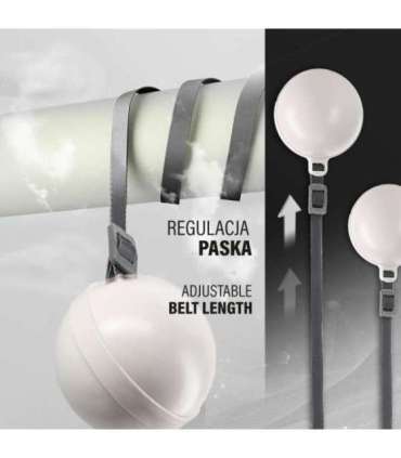 SET HULA HOOP MAGNETIC WHITE HHM16 WITH WEIGHT + COUNTER HMS + WAIST SUPPORT BR163 BLACK PLUZ SIZE