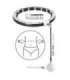 SET HULA HOOP MAGNETIC WHITE HHM16 WITH WEIGHT + COUNTER HMS + WAIST SUPPORT BR163 BLACK PLUZ SIZE