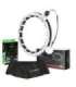 SET HULA HOOP MAGNETIC WHITE HHM16 WITH WEIGHT + COUNTER HMS + WAIST SUPPORT BR163 BLACK PLUZ SIZE