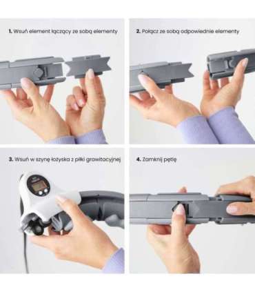 Набор Hula Hoop HHW06 — черный, с гравитационным шаром и счётчиком (HMS) + поддержка талии BR163 — черная, плюс-сайз