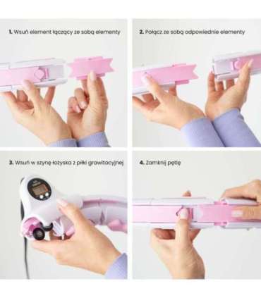 Набор хула-хуп HHW06, розовый, с утяжелённым мячом и счётчиком (HMS) + поддержка для талии BR163, чёрная, увеличенного размера