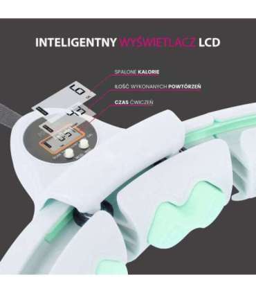 Набор хула-хупов HHW06, зелёный, с гравитационным шаром и счётчиком (HMS) и поддержкой для талии BR163, чёрный, большого размера