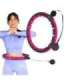 SET HULA HOOP MAGNETIC BLACK/PINK HHM16 WITH WEIGHT + COUNTER HMS + WAIST SUPPORT BR163 BLACK