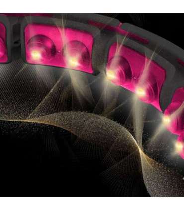 SET HULA HOOP MAGNETIC BLACK/PINK HHM16 WITH WEIGHT + COUNTER HMS + WAIST SUPPORT BR163 BLACK