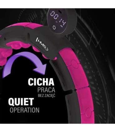 SET HULA HOOP MAGNETIC BLACK/PINK HHM16 WITH WEIGHT + COUNTER HMS + WAIST SUPPORT BR163 BLACK