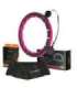 SET HULA HOOP MAGNETIC BLACK/PINK HHM16 WITH WEIGHT + COUNTER HMS + WAIST SUPPORT BR163 BLACK