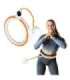 SET HULA HOOP MAGNETIC WHITE/ORANGE HHM21 WITH WEIGHT + COUNTER HMS + SLIMMING BELT BR1313