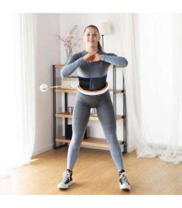 SET HULA HOOP MAGNETIC WHITE/ORANGE HHM21 WITH WEIGHT + COUNTER HMS + SLIMMING BELT BR1313