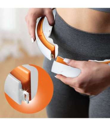 SET HULA HOOP MAGNETIC WHITE/ORANGE HHM21 WITH WEIGHT + COUNTER HMS + SLIMMING BELT BR1313