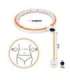 SET HULA HOOP MAGNETIC WHITE/ORANGE HHM21 WITH WEIGHT + COUNTER HMS + SLIMMING BELT BR1313