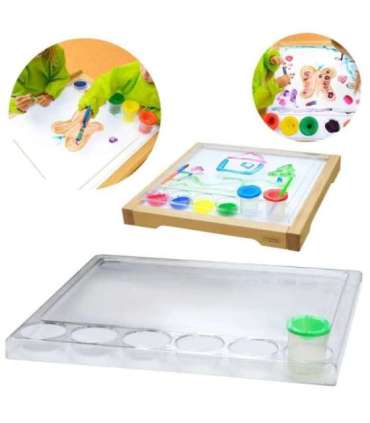 MASTERKIDZ Kwadratowa Taca do Malowania Montessori