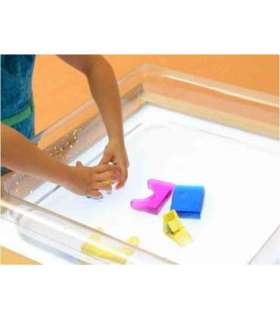 MASTERKIDZ Akrylowy Pojemnik Do Zabawy Wodą i Piaskiem - Kwadratowy