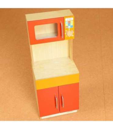 MASTERKIDZ puidust köögiriiul/kapp kööki + mikrolaineahi