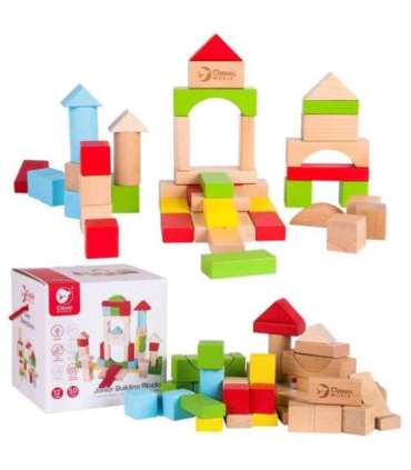 CLASSIC WORLD Деревянные кубики для детей, 50 шт.