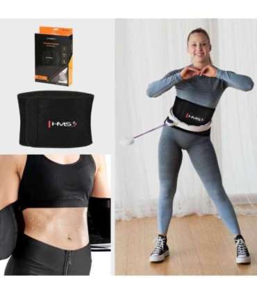 Магнитный набор хула-хуп HHM17 (белый/фиолетовый) с утяжелителем + счётчиком HMS + поясной опорой BR163 (красный)