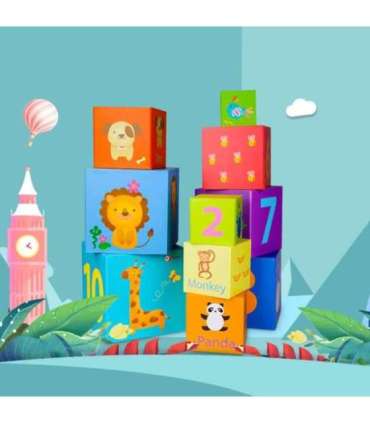 CLASSIC WORLD волшебная коробка с блоками и пазловой башней - развивающая игрушка
