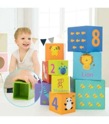 CLASSIC WORLD волшебная коробка с блоками и пазловой башней - развивающая игрушка