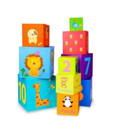 CLASSIC WORLD волшебная коробка с блоками и пазловой башней - развивающая игрушка