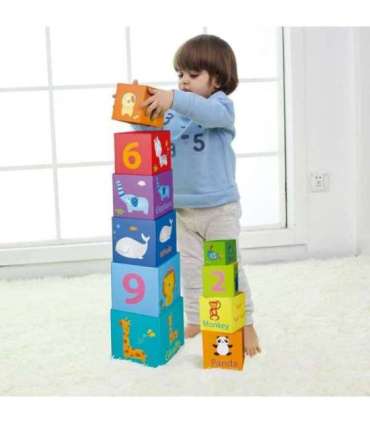 CLASSIC WORLD волшебная коробка с блоками и пазловой башней - развивающая игрушка