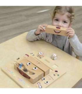 MASTERKIDZ Монтессори деревянная игра — обучение эмоциям