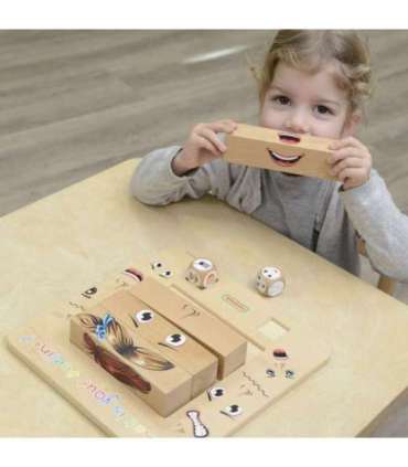 MASTERKIDZ Montessori puidust mäng — emotsioonide õppimine