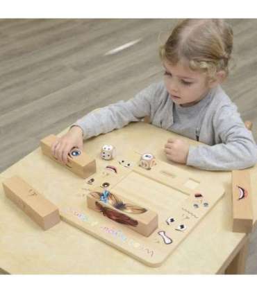 MASTERKIDZ Montessori puidust mäng — emotsioonide õppimine