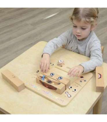 MASTERKIDZ Montessori puidust mäng — emotsioonide õppimine