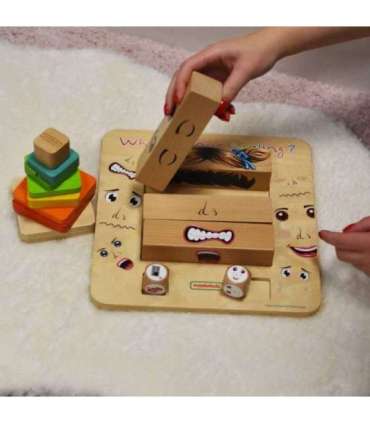 MASTERKIDZ Montessori puidust mäng — emotsioonide õppimine