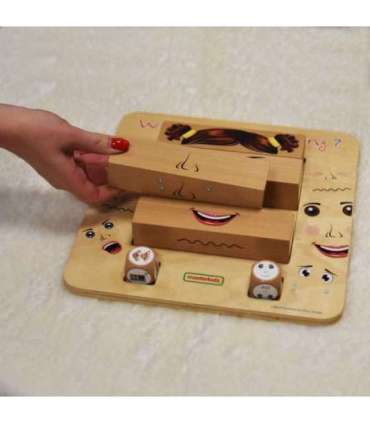 MASTERKIDZ Montessori puidust mäng — emotsioonide õppimine
