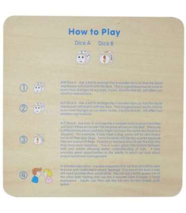 MASTERKIDZ Montessori puidust mäng — emotsioonide õppimine