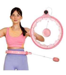 FH02 roosa hula-hoop kaaluga ja loenduriga, laos