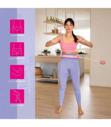 FH02 розовый хула-хуп с грузиком и счётчиком, в наличии