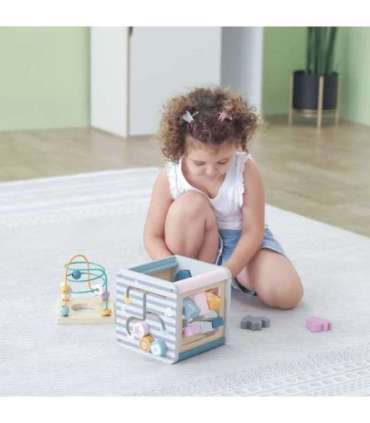 VIGA PolarB Activity Box puidust hariv 5-ühes mängukeskuse kuubik