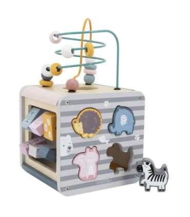 VIGA PolarB Activity Box puidust hariv 5-ühes mängukeskuse kuubik