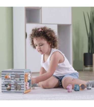 VIGA PolarB Activity Box puidust hariv 5-ühes mängukeskuse kuubik